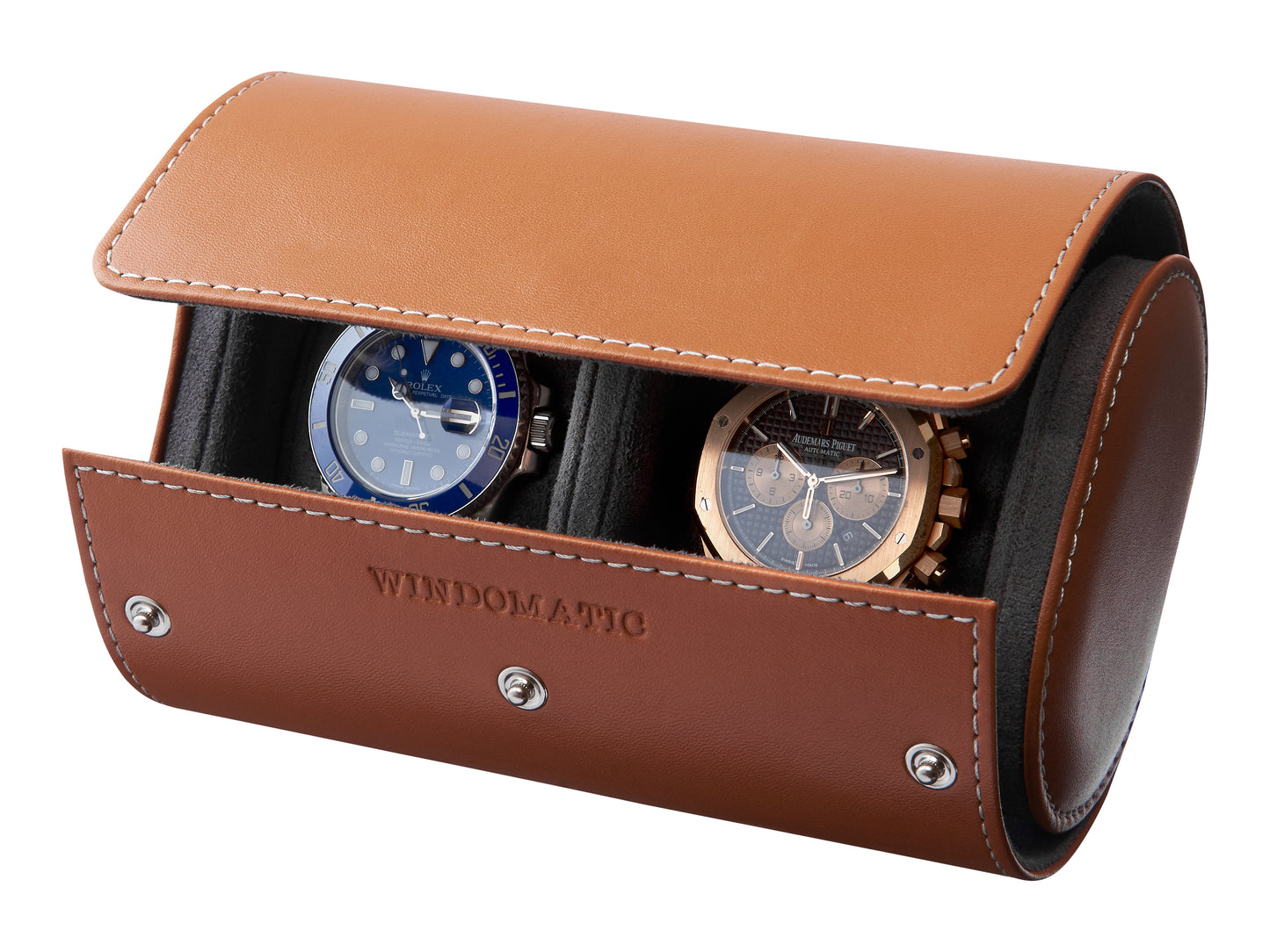 Windomatic Double Watch Pouch (Black / Brown)