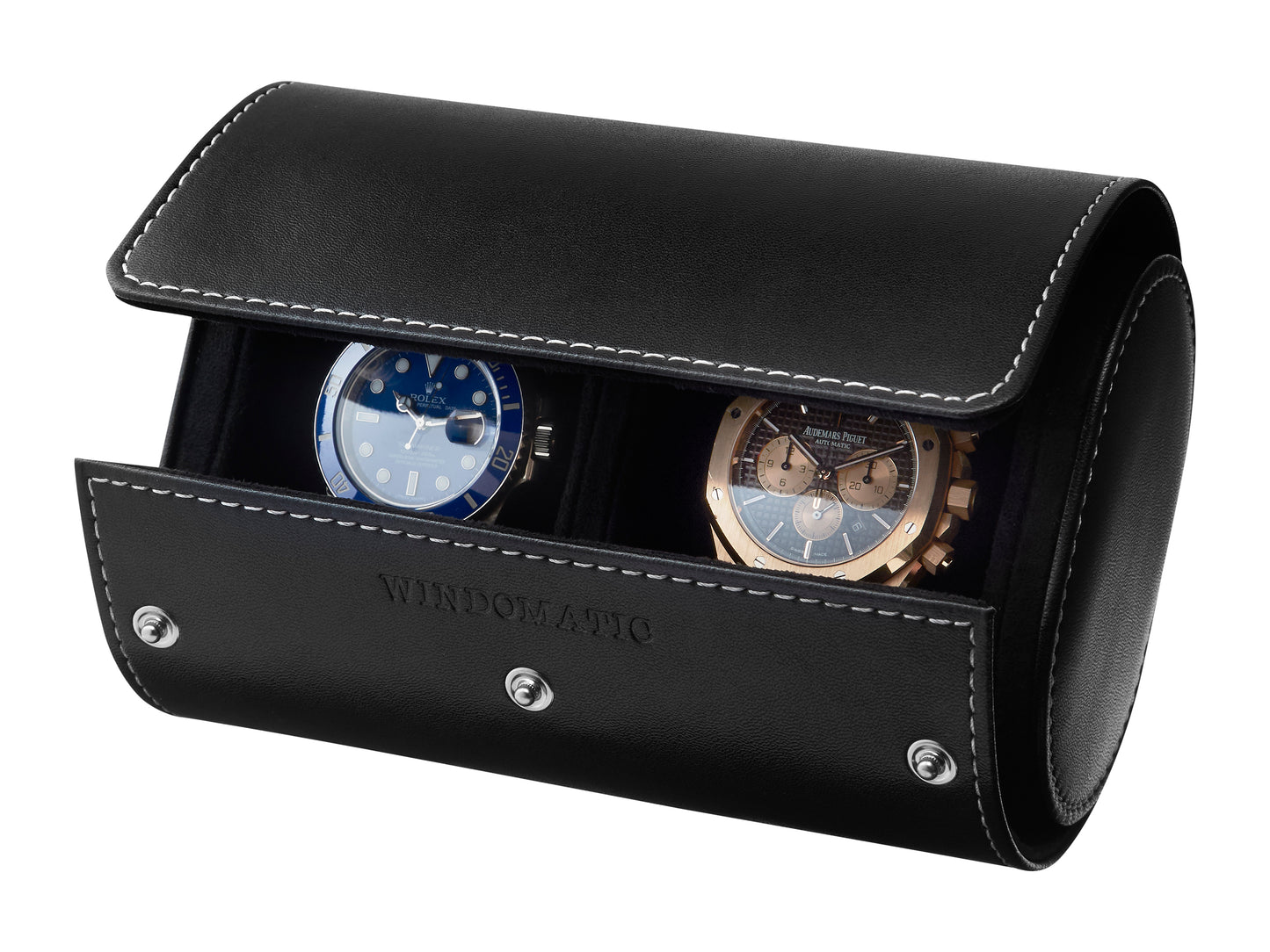 Windomatic Double Watch Pouch (Black / Brown)