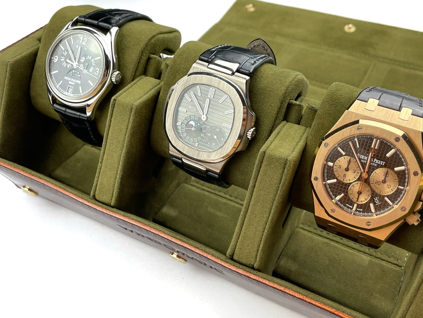 Windomatic Hexagon Watch Roll (Brown / Black)